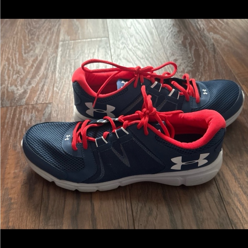 Under Armour Navy and Orange Athletic Shoes